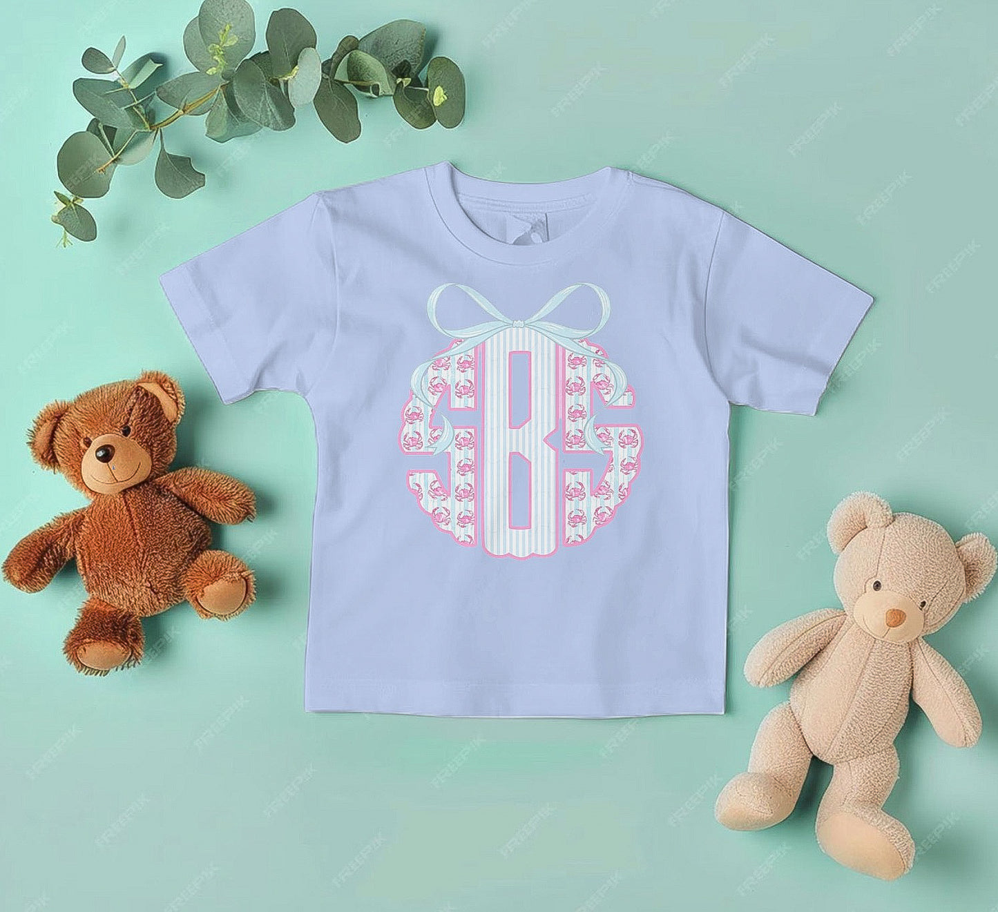 Kids Crab Initial Shirt