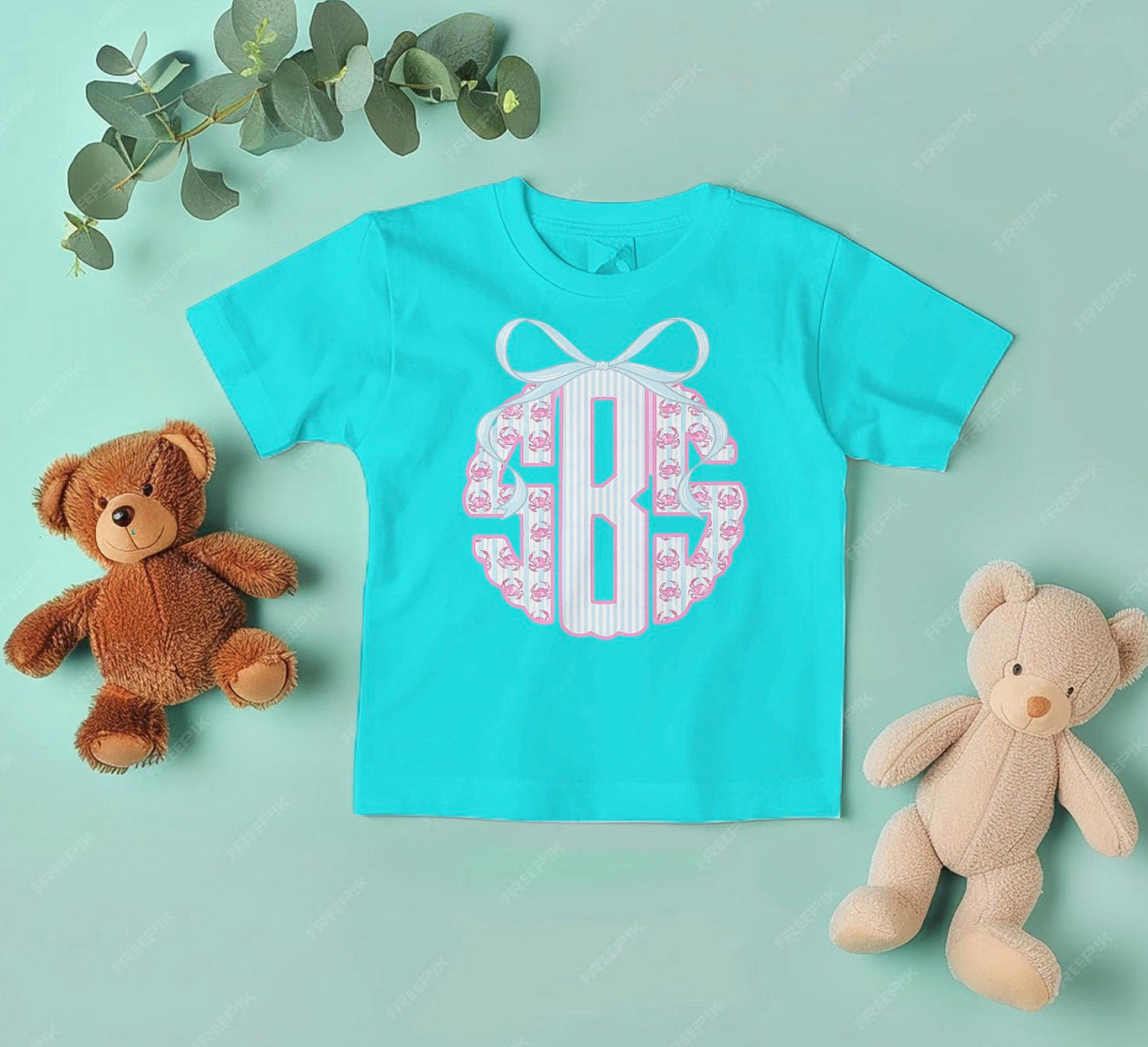 Kids Crab Initial Shirt