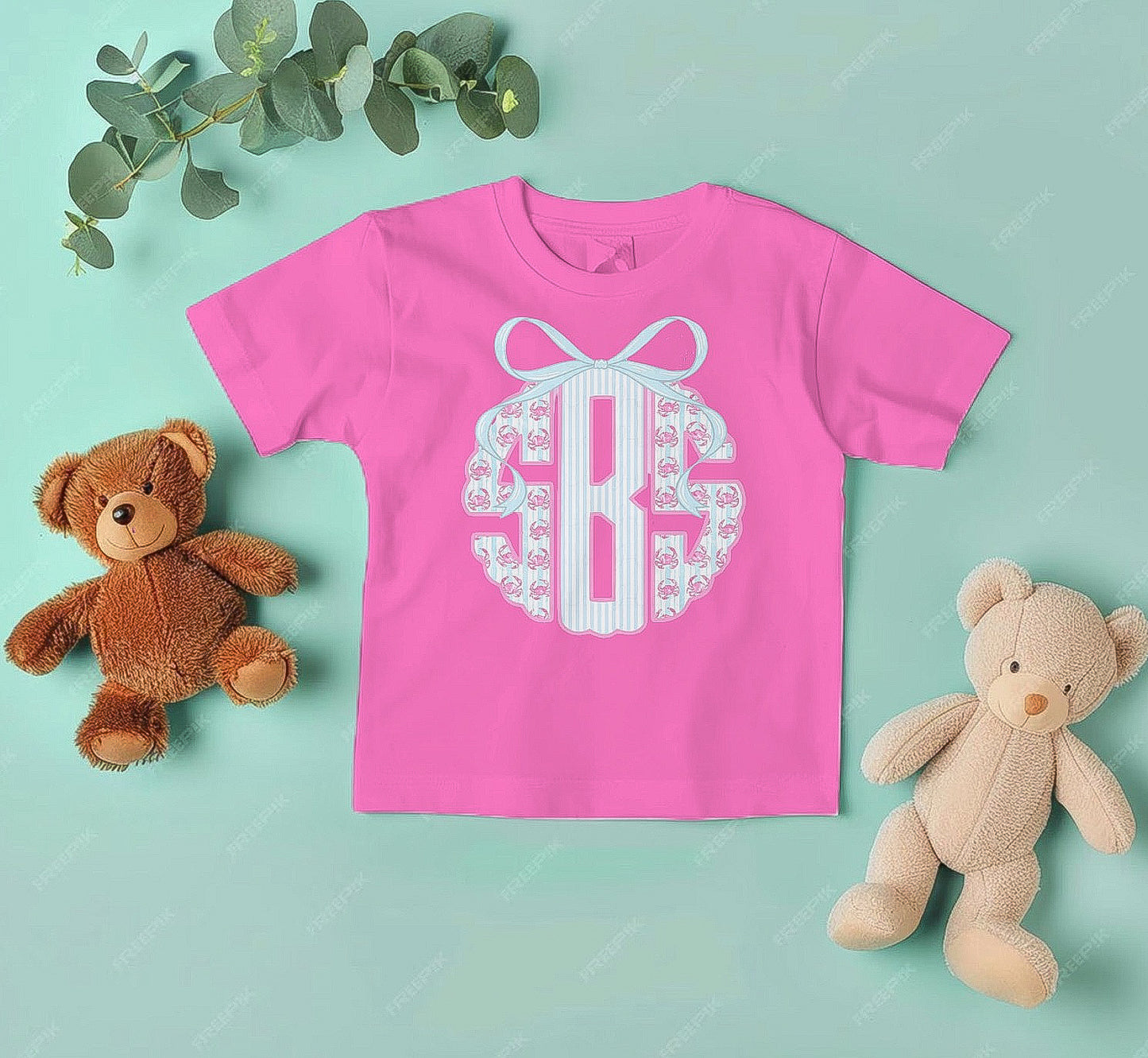 Kids Crab Initial Shirt