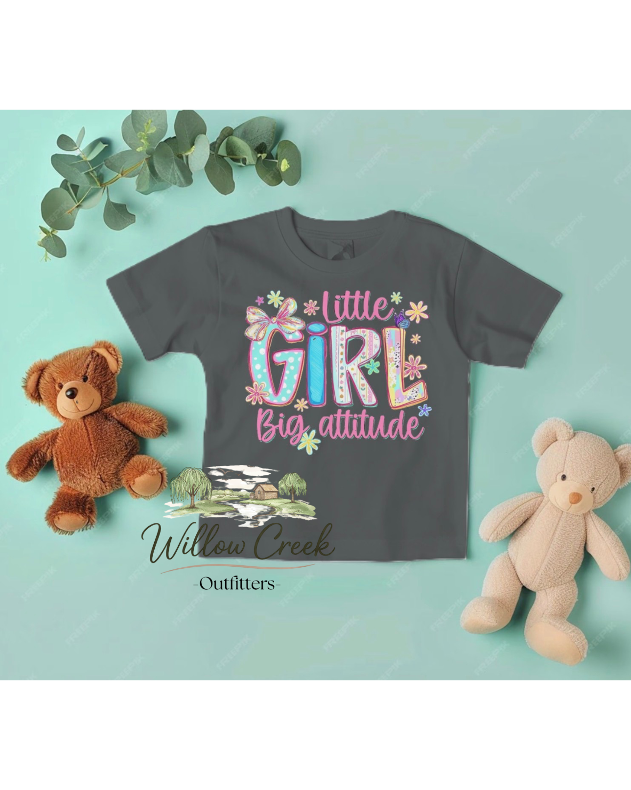 Little Girl Big Attitude Kids Shirt